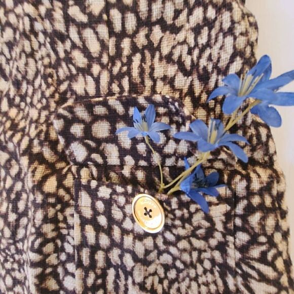 Michael Kors Women Empire Style Sleeveless Dress Cheetah Print Brown Size 6 - Picture 11 of 15